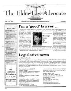Fall 2007 Advocate Cover